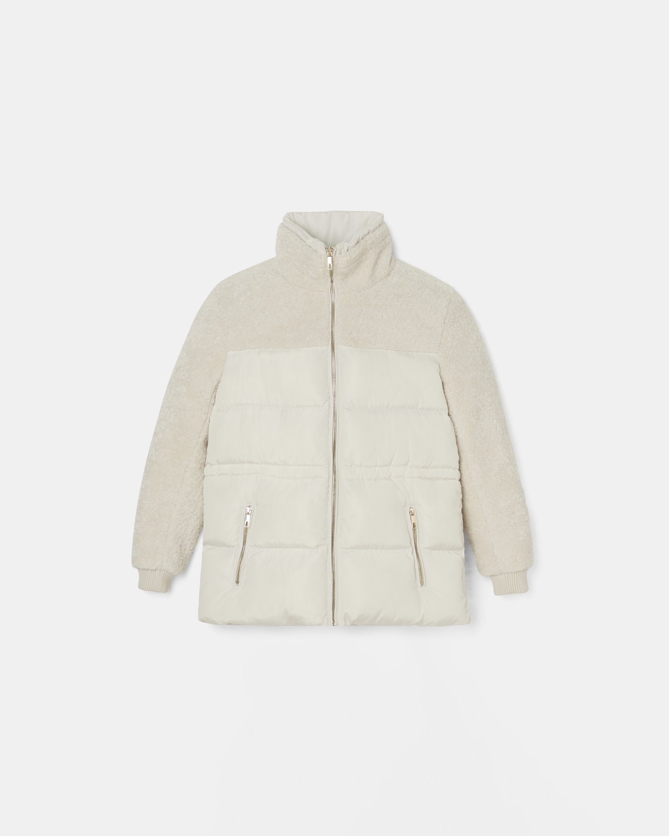 Manteau Melisse Manteau court bi-mati&egrave;re &eacute;cru ZAPA