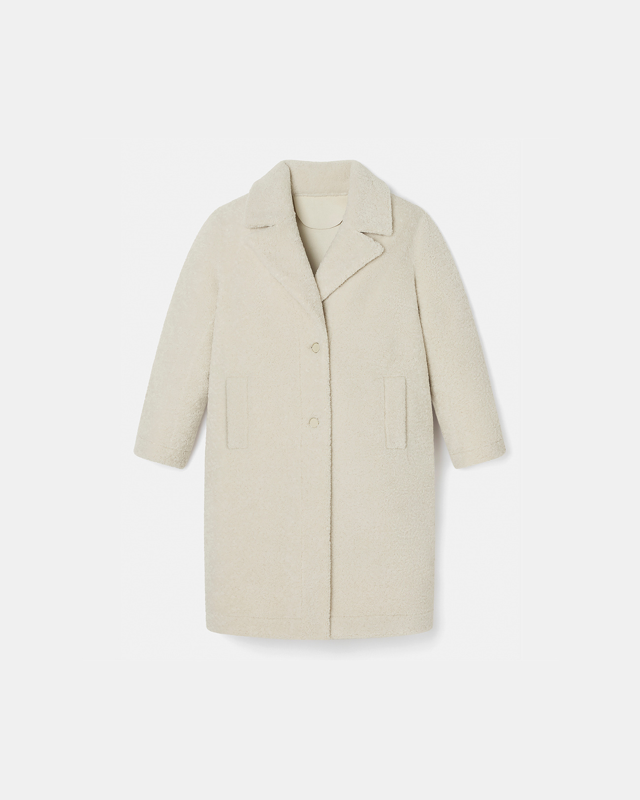Manteau Mississippo Manteau long fausse fourrure &eacute;cru ZAPA
