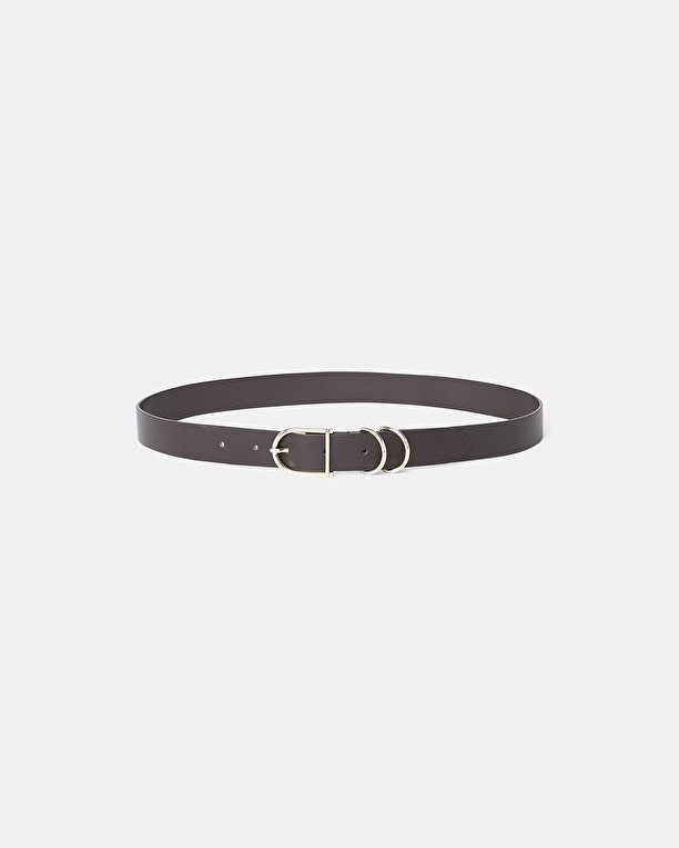 Ceinture Clelia Ceinture lisse chocolat ZAPA