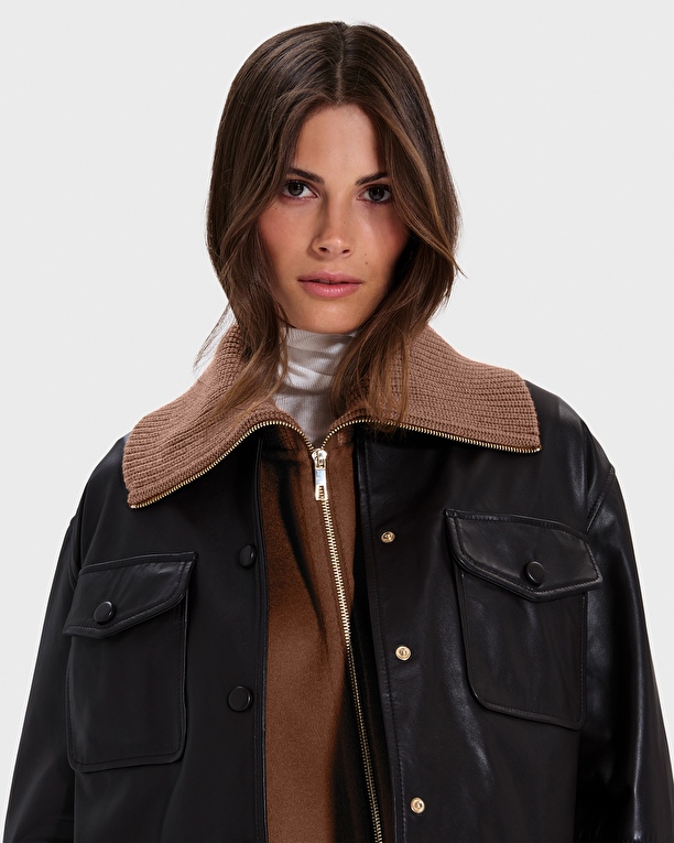 Col Cassandra Col zippé camel ZAPA