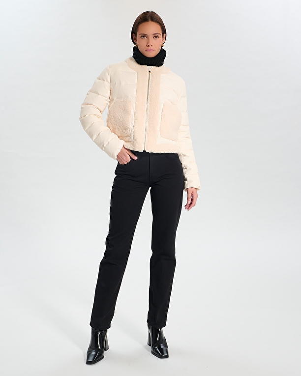 Manteau Déesse Doudoune courte écrue ZAPA