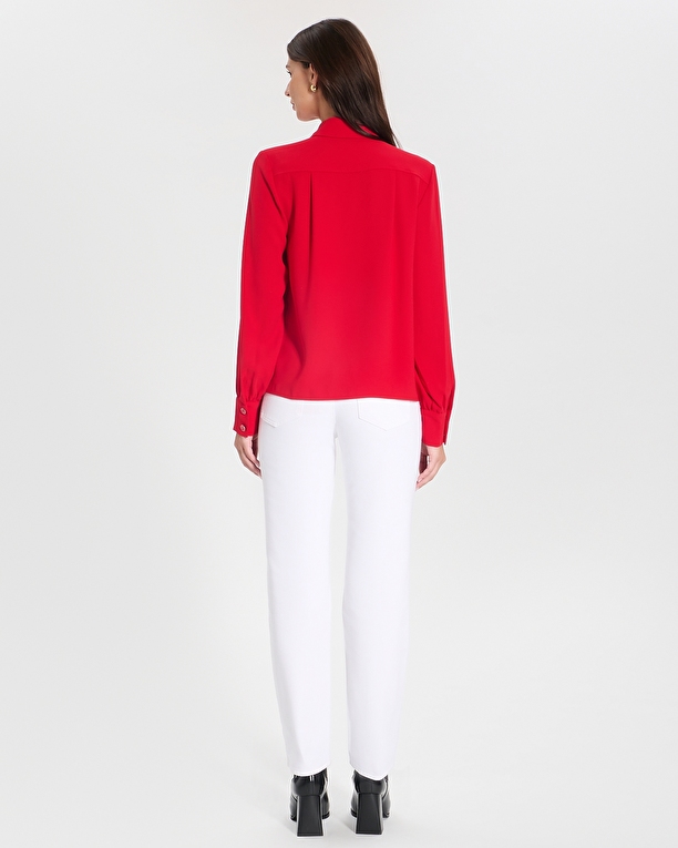 Top Tara Chemise boutonnée rouge ZAPA