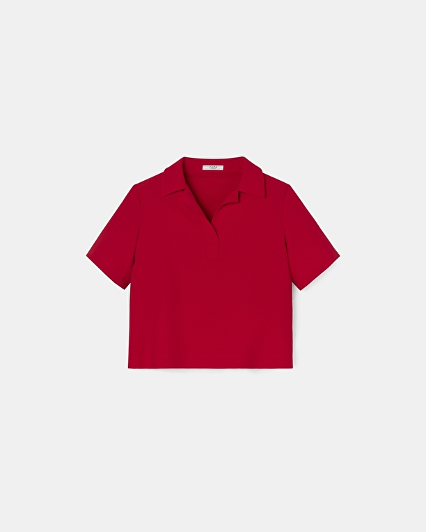 Top Tendresse Top chemise fluide rouge ZAPA