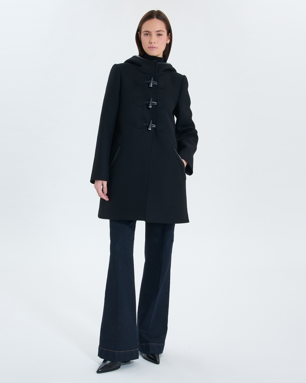 Manteau Meros Duffle coat mi-long noir ZAPA