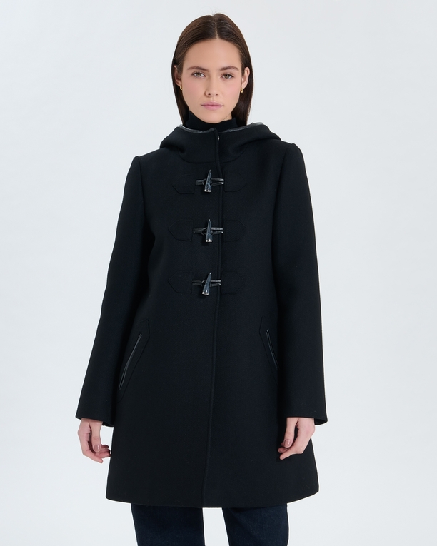 Manteau Meros Duffle coat mi-long noir ZAPA