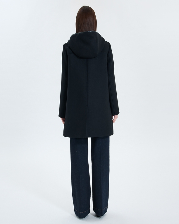 Manteau Meros Duffle coat mi-long noir ZAPA