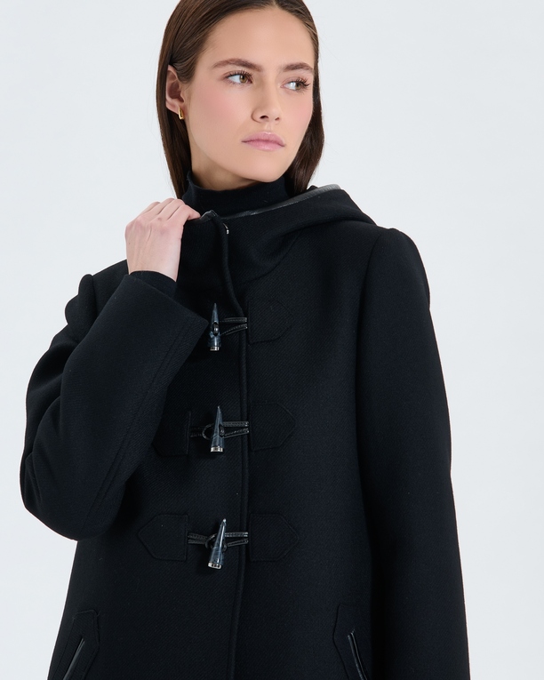Manteau Meros Duffle coat mi-long noir ZAPA