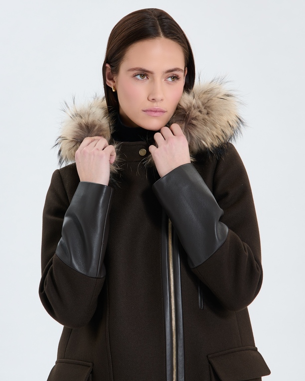 Manteau Gerson Duffle-coat chocolat ZAPA