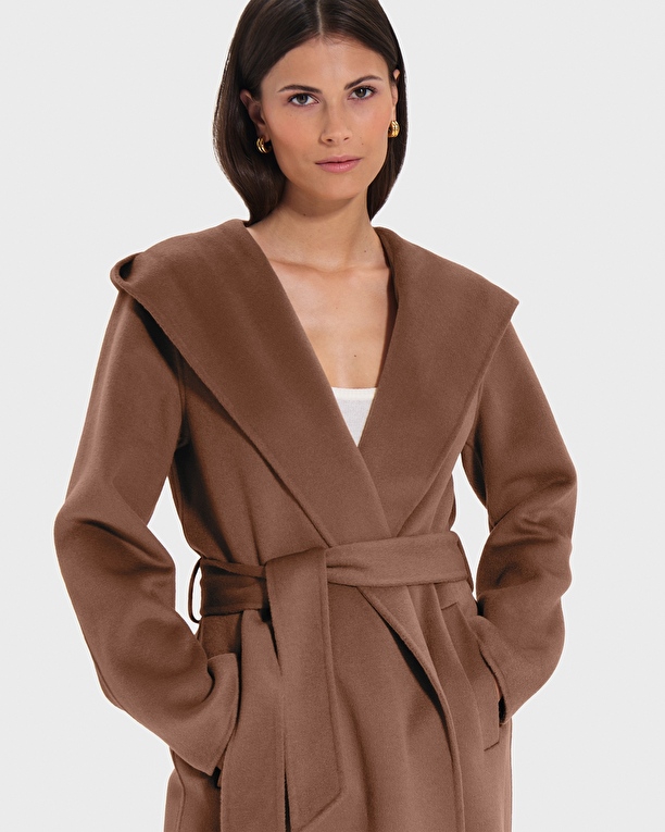 Manteau Mystere Manteau long peignoir camel ZAPA