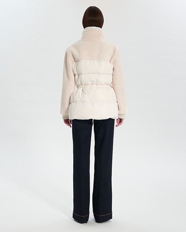 Manteau Melisse Manteau court bi-matière écru ZAPA