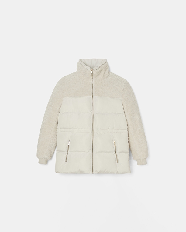 Manteau Melisse Manteau court bi-matière écru ZAPA