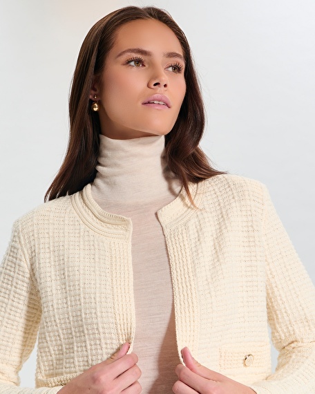 Gilet glade gilet court &eacute;cru zapa