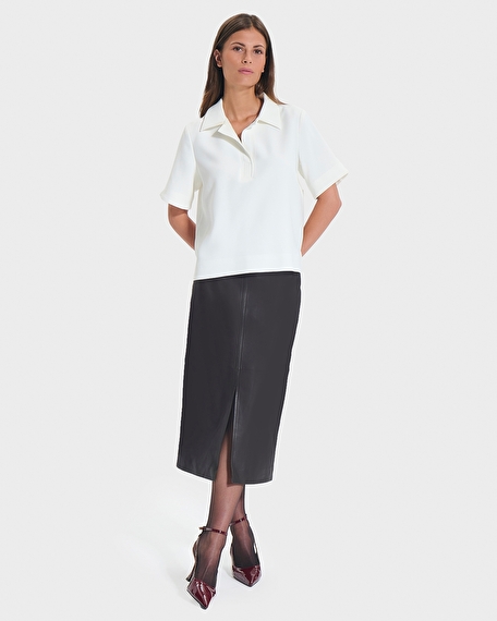 Top tendresse top chemise fluide &eacute;cru zapa