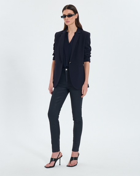Jean jskinny jean skinny laqu&eacute; marine zapa