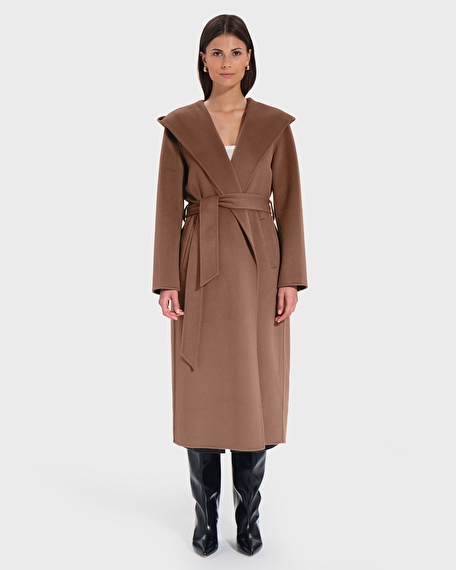 Manteau mystere manteau long peignoir camel zapa