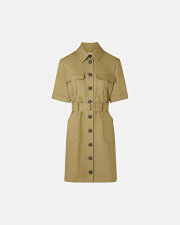 Robe Royette Robe saharienne kaki ZAPA