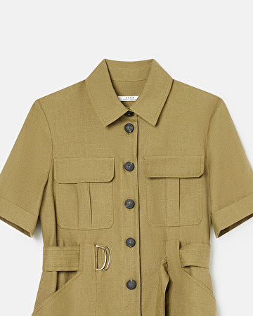 Robe Royette Robe saharienne kaki ZAPA