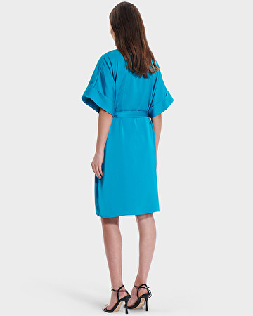 Robe Romille Robe chemise turquoise ZAPA