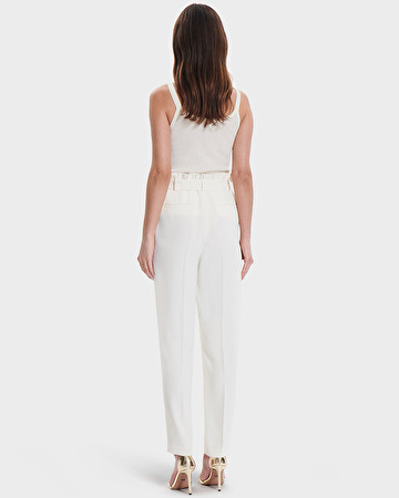 Pantalon Patricia Pantalon droit en cr&ecirc;pe &eacute;cru ZAPA