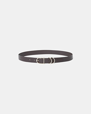 Ceinture Clelia Ceinture lisse chocolat ZAPA