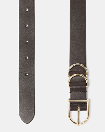 Ceinture Clelia Ceinture lisse chocolat ZAPA
