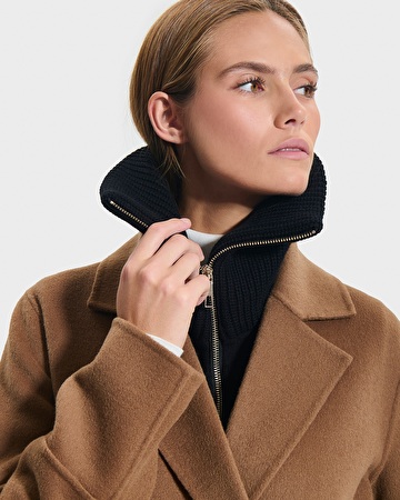 Col Cassandra Col zippé noir ZAPA