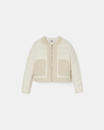 Manteau Déesse Doudoune courte écrue ZAPA