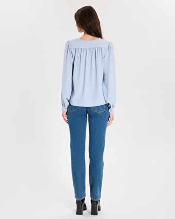 Top Tahiella Top fluide bleu ciel ZAPA