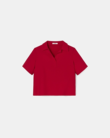 Top Tendresse Top chemise fluide rouge ZAPA