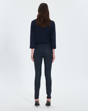 Jean Jskinny Jean skinny laqué marine ZAPA