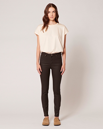 Jean Jskinny Jean Skinny en coton chocolat ZAPA