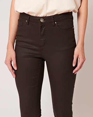 Jean Jskinny Jean Skinny en coton chocolat ZAPA