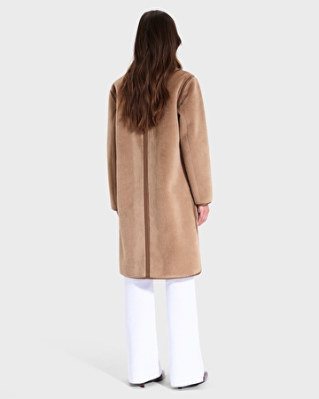 Manteau Mahona Manteau long en fausse fourrure camel ZAPA