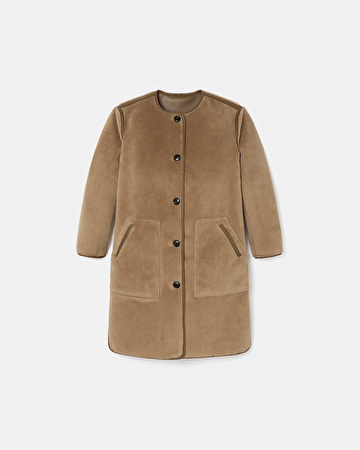 Manteau Mahona Manteau long en fausse fourrure camel ZAPA