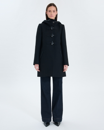 Manteau Meros Duffle coat mi-long noir ZAPA