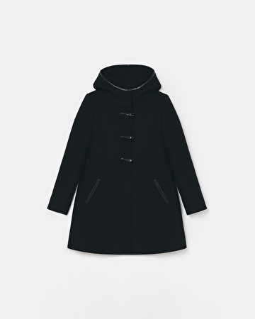Manteau Meros Duffle coat mi-long noir ZAPA