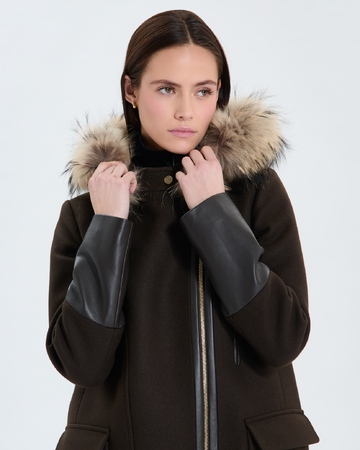 Manteau Gerson Duffle-coat chocolat ZAPA
