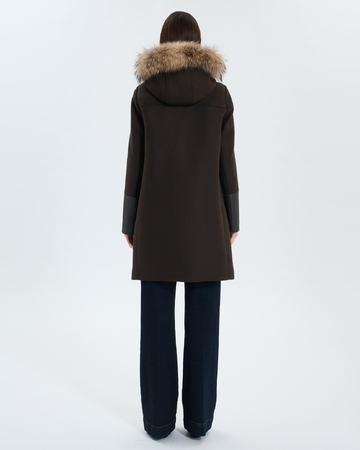 Manteau Gerson Duffle-coat chocolat ZAPA