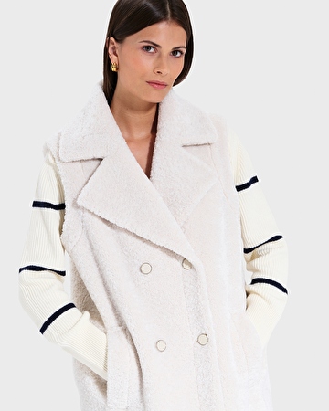 Manteau Macaria Manteau long sans manches écru ZAPA