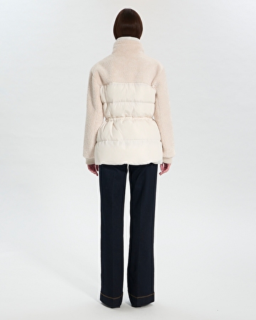 Manteau Melisse Manteau court bi-matière écru ZAPA