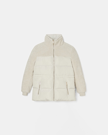 Manteau Melisse Manteau court bi-matière écru ZAPA