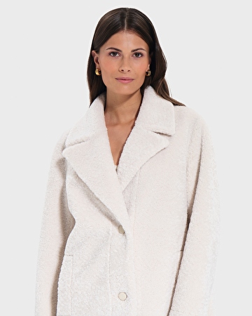 Manteau Mississippo Manteau long fausse fourrure écru ZAPA