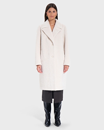 Manteau Mississippo Manteau long fausse fourrure écru ZAPA