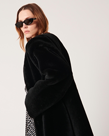 Manteau Malcolm Manteau en peau lainée noir ZAPA