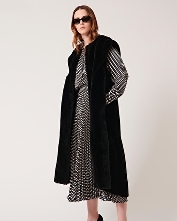 Manteau Malcolm Manteau en peau lainée noir ZAPA