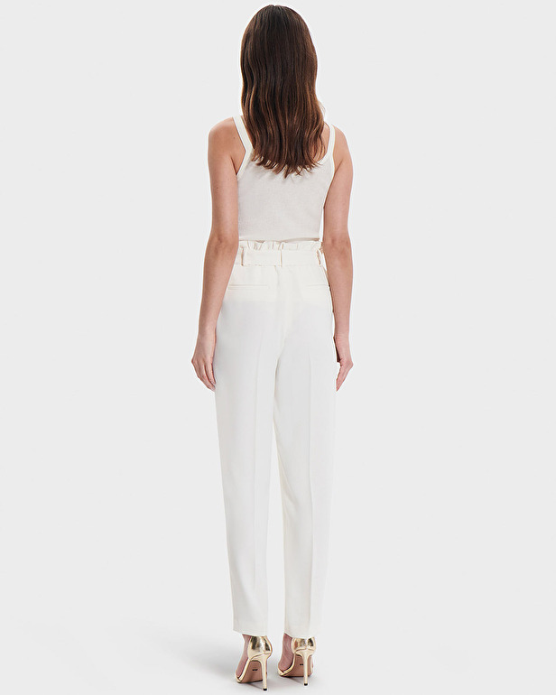Pantalon Patricia Pantalon droit en cr&ecirc;pe &eacute;cru ZAPA