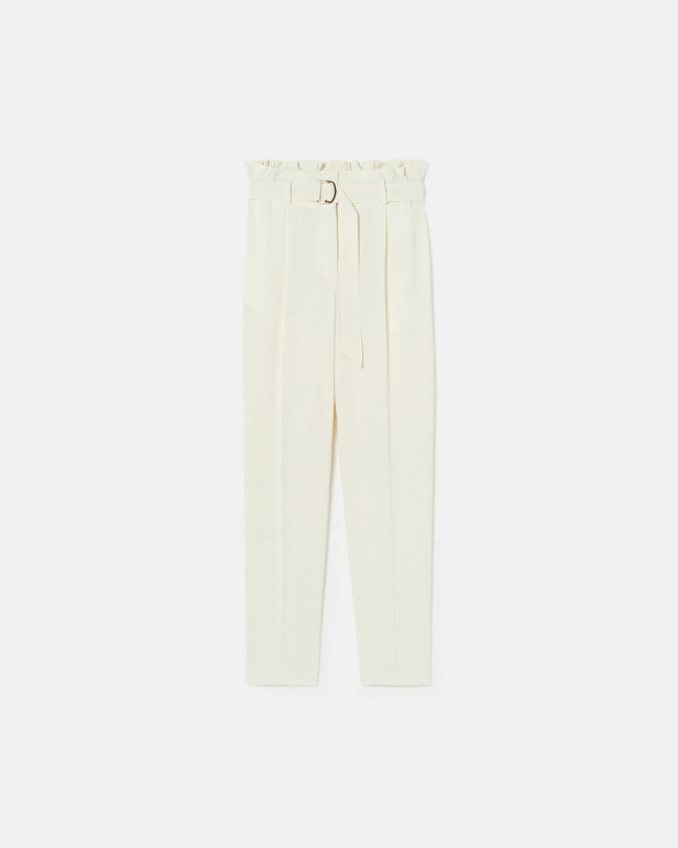 Pantalon Patricia Pantalon droit en cr&ecirc;pe &eacute;cru ZAPA