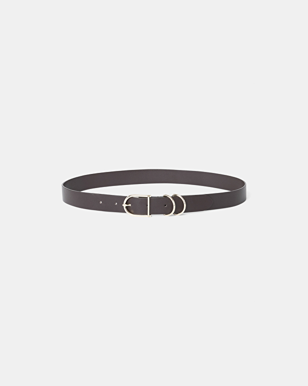 Ceinture Clelia Ceinture lisse chocolat ZAPA