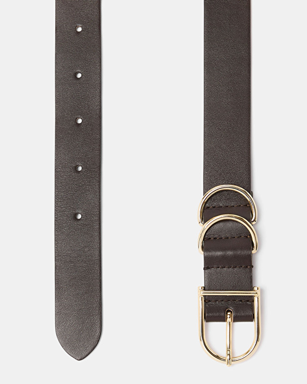 Ceinture Clelia Ceinture lisse chocolat ZAPA