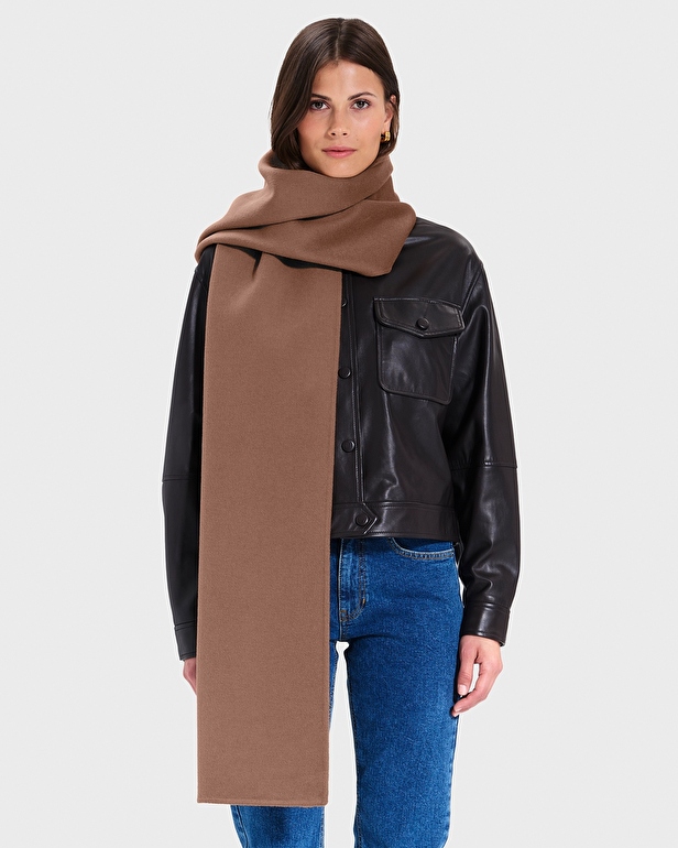 Echarpe Evy Echarpe double face camel ZAPA